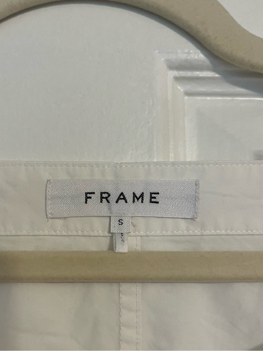 Frame Denim White Collared Mini Dress/Shirt - Picture 3 of 10